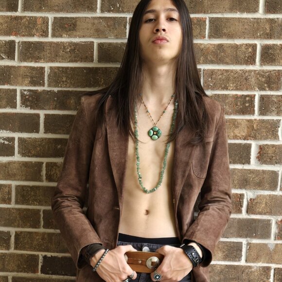 Unisex- Brown Suede Vintage Jacket - Picture 5 of 5